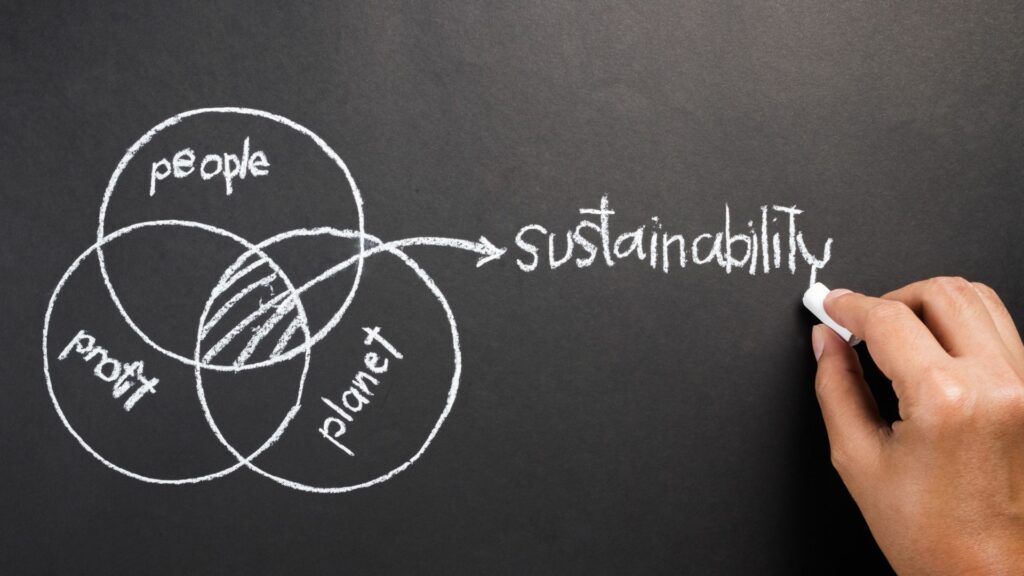 Projet de développement durable sur un tableau